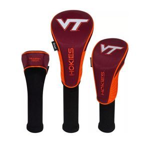 New Team Effort Golf Set 3 Headcovers VT Virginia Tech Hokies